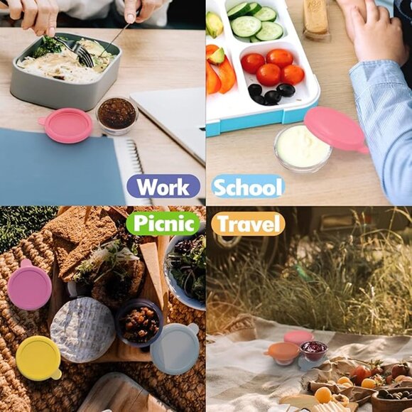 NEW IN BOX! Set of Seven 1.3 Ounce Glass Storage/Serving Bowls w/Sealing Lids - Picture 7 of 7